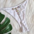 thumbnail image 2 of Gibobby Trajes de Natación para Mujer Traje de vendaje Trajes de baño de playa Conjunto de natación Bandeau Diamond Mujeres Bikini Traje de baño Trajes d(Blanco,G), 2 of 5