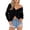 Black-#q003, variant on Women Deep V Neck Twist Front Cropped Sweater Sexy Long Sleeve Wrap Cable Knit Pullover Jumper 2026 Fall Winter Casual Loose Fit Date Twist Front Crop Tops,Pink 2XL