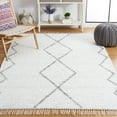 thumbnail image 2 of SAFAVIEH Casablanca Amy Diamond Cotton Area Rug, Ivory/Grey, 4' x 6', 2 of 8