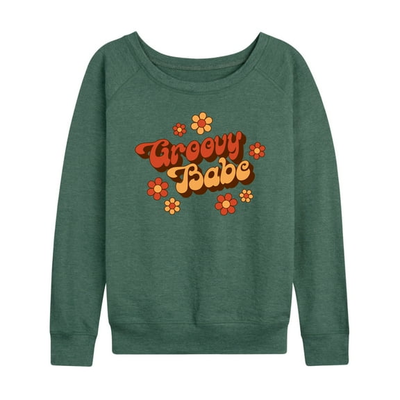 Instant Message - Groovy Babe - Women's Lightweight French Terry Long Sleeve Shirt