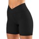 thumbnail image 1 of Pantalones Cortos De Fitness De Cintura Alta Para Mujer Pantalones Cortos De Yoga De Entrenamiento De Cintura Cruzada Leggings Para Correr Guardurnaity OD015238-02, 1 of 6
