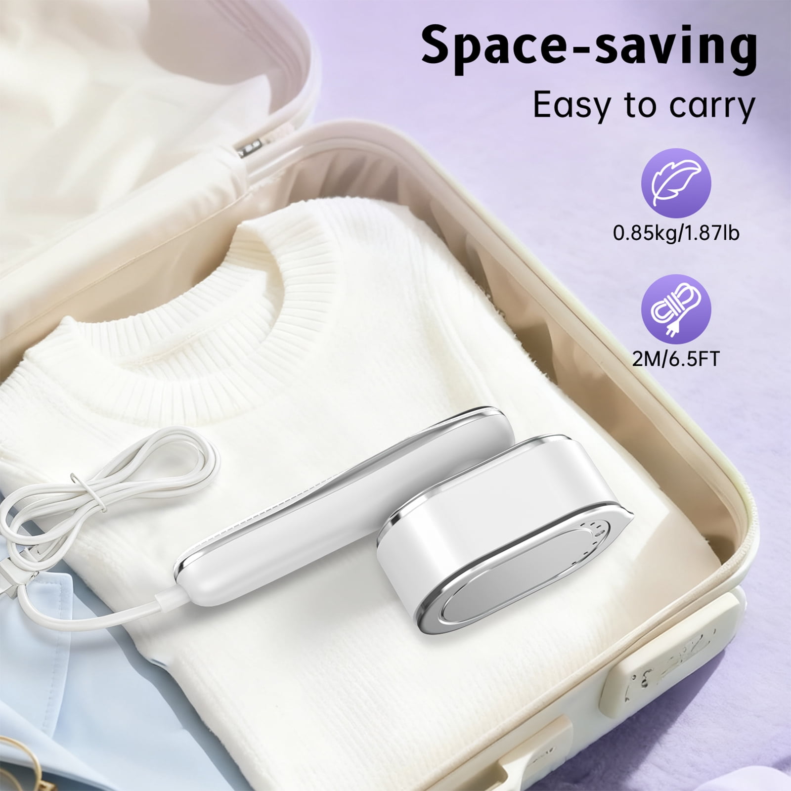DAKOMM Travel Steamer, 2026 Upgraded Handheld Steamer for Clothes, 13s Fast Heat-Up, 4 Modes, 90° Swivel Handle, Wrinkle-Free Garment Care for Home or On-the-Go
