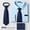 Light Blue, variant on Men's Long Sleeve Dress Shirt and Tie and Handkerchief Set 3pcs Classic Button Down Shirt Formal Wedding