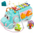 thumbnail image 1 of Cube d'Activité Bus Jouets Forme de Xylophone pour Enfants de 1 An Développement Musical, 1 of 5