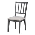 thumbnail image 5 of Harper & Bright Designs Farmhouse Dining Set for 4, Wood Round Kitchen Dining Table Set with 3 Upholstered Chairs and Curved Bench, Grey, 5 of 12