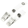 thumbnail image 1 of Clips para Insignias de Metal Uxcell con Correas de PVC Transparentes para Sujetar Tarjetas de Identidad Tono Plateado 60Paquete, 1 of 5