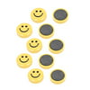 Home School Smile Face Pattern Blackboard Fridge Magnetic Stickers Yellow 10 Pcs