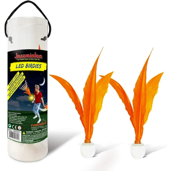 Funsparks - Jazzminton LED Birdies (2) - Paddle Ball Game