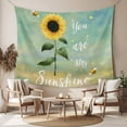 thumbnail image 2 of Sunflowers Tapestry for Bedroom Wall Hanging Tapestry, Botanical Ombre Flowers You Are My Sunshine Ceiling Backdrop Tapestries Poster Blanket Wall Decor for Teens Room Living Room Dorm 39" x 59", 2 of 8