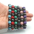 thumbnail image 4 of RSAMD 2023 New Cross Beaded Rosary Adjustable Black Lava Bead Men Fashion Bracelets-12-Pisces（2/20～3/20）, 4 of 6