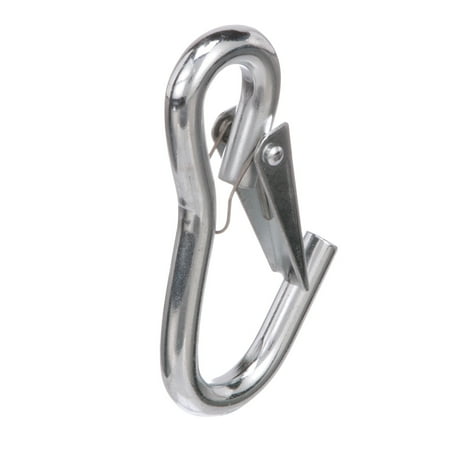 UPC: 0022697765338 | Attwood 7653L3 Utility Snap Hook Zinc-Plated Steel Spring-Loaded Closure Light-Duty 4 Inches Long ¼-Inch Ring Diameter
