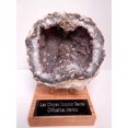 thumbnail image 1 of Genuine Huge Softball Sized Crystal Filled Los Choyas Geode Half on Free Custom Oak Stand, 1 of 4