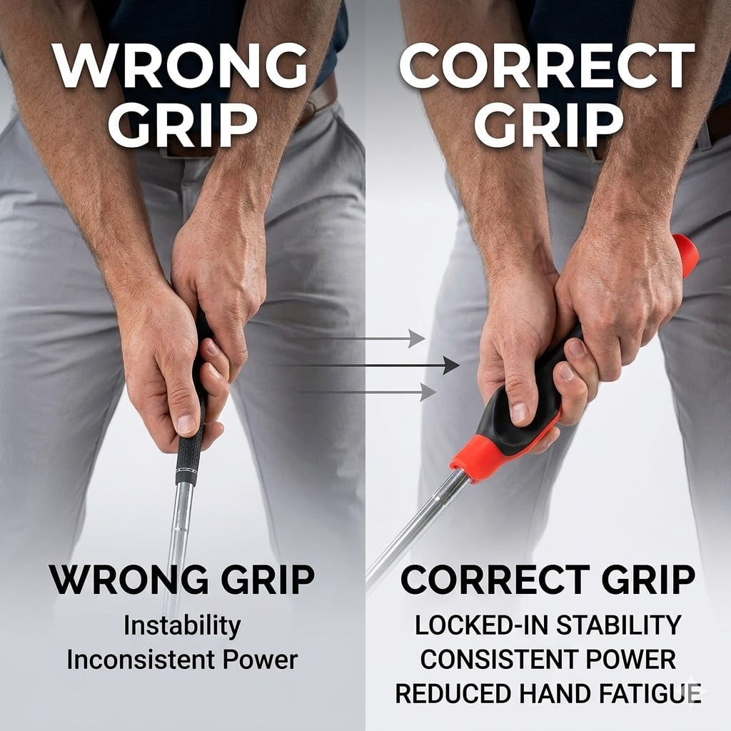 GameSwing True Grip Trainer 2.0 Right Hand Golf Grip Fix Training Aid Ergonomic