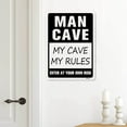 thumbnail image 4 of BTFSigns 8" x 12" Man Cave Sign, Wall Decoration Aluminum Sign High Precision Printing, Water Proof, Men Only Room Decor, My Cave My Rules for Garage, 4 of 6