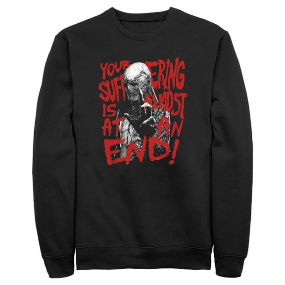 Netflix Men's Stranger Things Vecna Suffering Almost At An End Sweatshirt Black X Large
