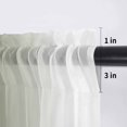 thumbnail image 5 of Dark Green Valance Curtains for Kitchen/Living Room/Bathroom/Bedroom Window, Rod Pocket Small Topper Half Short Window Curtains Voile Sheer Scarf, Modern Gradient Vertical Stripes Geometric 42"x12", 5 of 8