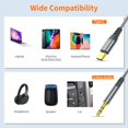 thumbnail image 3 of Cable de conector auxiliar de audio USB C a 3,5 mm JXMOX, 1,2 m (4 pies), paquete de 2, 3 of 6