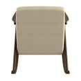 thumbnail image 3 of Bracco Light Brown Mid-Century Fabric Upholstery Solid Wood Rocking Chair, 3 of 7
