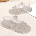thumbnail image 7 of Gtoiithly Girls Fashion Jelly Sandals Breathable Open Toe Beach Shoes Soft Sole Casual Summer Footwear for Toddlers and Kids Girls Flat Sandals White 8-9 Years, 7 of 7