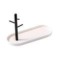 thumbnail image 4 of Organizador de platos para joyas, expositor de joyas, bandeja decorativa de moda para entrada. Blanco individual, 4 of 9