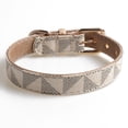 thumbnail image 1 of Collar de cuero para perros, collar con estampado de cuadros de moda, adecuado para gatos y perros., 1 of 5