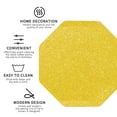 thumbnail image 4 of Kll Octagon Drink Coasters Set Of 4,Pu Leather Absorbent Coasters Set Decorative Coffee Cup Coasters Housewarming Gift For Home Decor-Yellow Glitter, 4 of 9