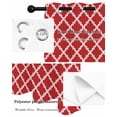 thumbnail image 5 of Red Thermal Insulated Blackout Curtains for Bedroom 36 Length Moroccan Geometric Abstract Room Darkening Curtain 1 Panel Grommet Window Curtain Drape for Living Room Nursery Room, 5 of 7