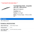 thumbnail image 2 of Front Right Wiper Blade - Compatible with 1996 - 2006 Acura RL 1997 1998 1999 2000 2001 2002 2003 2004 2005, 2 of 2