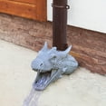 Esterno Dragon Garden Downspout Sculpture; Splash Block Anchor w/ Ramp