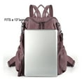 thumbnail image 5 of UTO Women's Backpack Purse PU Leather Large Designer Ladies Fashion Shoulder Handbag with Tassel(Purple), 5 of 8