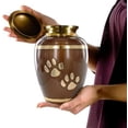 thumbnail image 3 of Trupoint Memorials Large Brown Pet Cremation Urn for Large Animals - for Dogs and Cats up to 122 Pounds, 3 of 5