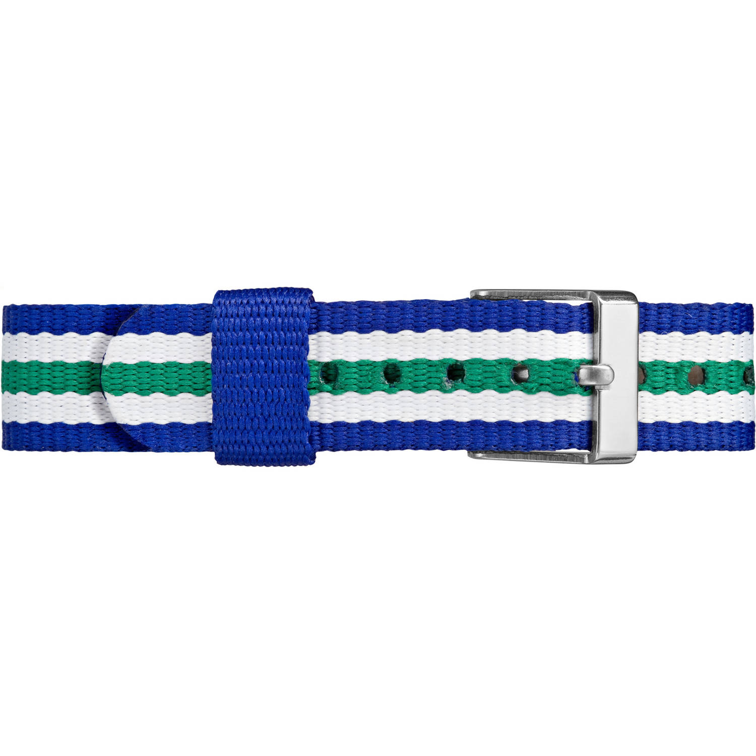 Boys Time Machines Blue/Green/White Stripe Watch, Nylon Strap
