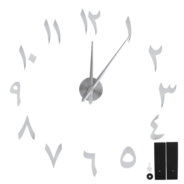 Wall Clock Innovative Modern Acrylic DIY Clock Set for Home Living Room DecorationSilver