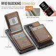 thumbnail image 3 of For Samsung Galaxy S22 Ultra 5G Leather Back Cover Compatible with MagSafe JEEHOOD J06 Phone Case wi, 3 of 5