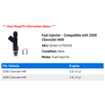 thumbnail image 2 of Fuel Injector - Compatible with 2008 Chevy HHR, 2 of 2