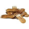 thumbnail image 2 of BambooMN Solid Bamboo Stubby Spork 4" - All Natural Reusable Utensils - 100 pcs, 2 of 3
