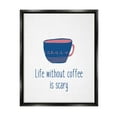 thumbnail image 2 of Stupell Industries Life Without Coffee Humorous Patterned Breakfast Mug Graphic Art Metallic Gold Floating Framed Canvas Print Wall Art, Design by J. Weiss, 2 of 5