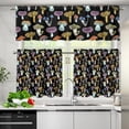 thumbnail image 3 of Mushroom Kitchen Curtain and Valances Set 3 Pack Farm Short Curtain Sets Living Room Bedroom Office Cafe Home Decor Accessories Window Treatments Drapes Tiers, 3 of 6