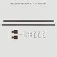 thumbnail image 6 of Exclusive Home Rino 1" Window Curtain Rod and Finial Set, Adjustable 36"-72", Oil Rubbed Bronze, 6 of 8