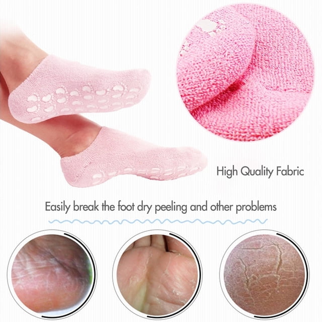 Calcetines de gel hidratante, calcetines para el cuidado de los pies, calcetines hidratantes antigrietas, calcetines finos de enfermería