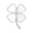 Silver, variant on Stylish Four Leaf Clovers Pin With Shell Design High Quality Alloy Material Badge