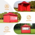 thumbnail image 5 of YRLLENSDAN Canopy Tent 10x10, Tents for Parties Gazebos Instant Portable Canopy with 2 Sidewalls, Red, 5 of 7