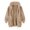 Brown, variant on Fnooota Women's Fleece Jackets, Warm Loose Fit Lightweight Zipper Winter Outerwear with Drawstring Pink Size 3XL