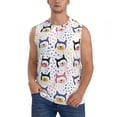 thumbnail image 3 of Uemuo Cute Dog Pattern Men's Sleeveless T-Shirt,Muscle Athletic Tank Top, Moisture-wicking Quick-dry Breathable Classic Tee Top for Gym Run Outdoor Sports-XX-Large, 3 of 8