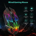 thumbnail image 2 of TSV RGB Gaming Mouse Wired Programmable Ergonomic USB Mice with 4 Level DPI, Multi-color Backlit, 6 Buttons for Laptop PC Computer, High Precision PC Gaming Mice for Desktop/Windows/Mac, Gamer, 2 of 9