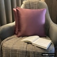 thumbnail image 5 of The HomeCentric Decorative Thow Pillow Covers Light Purple Pack of 2, 12"x12" (30x30 cm) Satin Solid Throw Cushion Covers For Couch, Solid Modern Style - Light Purple Slub Satin, 5 of 10