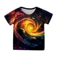 thumbnail image 3 of LRen Toddler Shirts Girls Crewneck Casual Short Sleeve Print Tees Kids Trendy Preppy Shirt Tops Multicolor T-shirts for Kids, 3 of 5