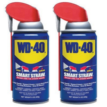 Original WD-40 Formula, Multi-Use Product With Smart Straw, Multi-Purpose Lubricant Spray, 8 Oz., (Pack Of 2 ) CANISTERS
