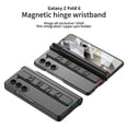 thumbnail image 3 of Case Compatible Samsung Galaxy Z Fold 6 5G, Case with Magnetic Hinge Protection & Wristband & S Pen Holder & Screen Protector Shockproof PC Frame Full Body Protective Cases Cover, Titaniumgray, 3 of 8