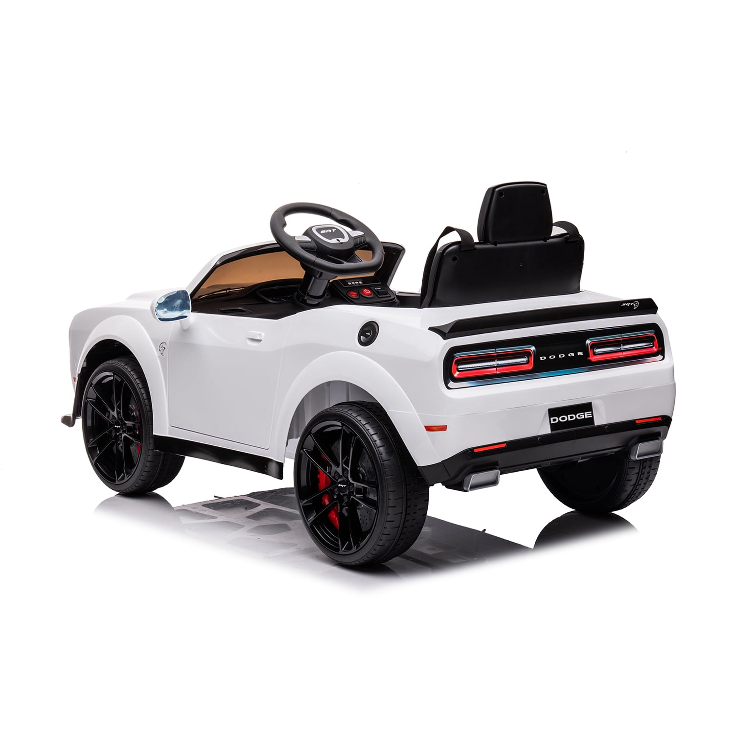 CIPACHO Licensed DODGE Challenger Children Ride On Car, 12V Battery Powered Electric 4 Wheels Kids Car Toys for Boys Girls, White CIPACHO Licensed DODGE Challenger Children Ride On Car, 12V Battery Powered Electric 4 Wheels Kids Car Toys for Boys Girls, White